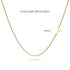 Bold Alphabet Letter Initial Charm Necklace in Gold Tone